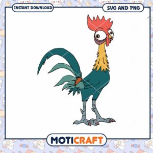 Colorful Cartoon Chicken SVG Download for Crafts and Art