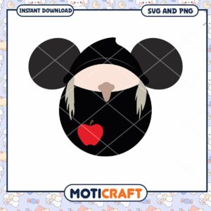 Classic Witch Mickey Mouse SVG for Halloween Decor