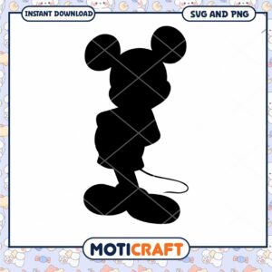 Classic Mouse Silhouette SVG Cute Design for Crafts