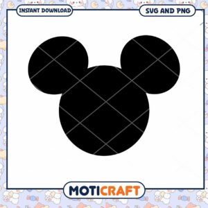 Classic Mickey Mouse Silhouette SVG for Creative Projects