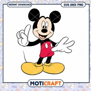 Classic Mickey Mouse SVG Cute Cartoon Design for Crafts
