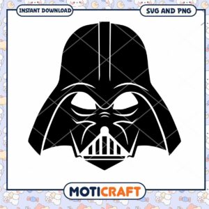 Classic Dark Side Helmet SVG Cut File for Crafts