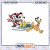 Cheerful Winter Sledding SVG with Mickey and Friends