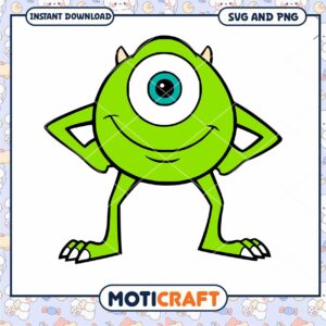 Cheerful Green Monster SVG for Fun Crafts and Projects
