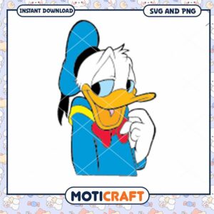 Cheerful Cartoon Duck SVG File for Digital Download