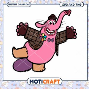 Cheerful Cartoon Character SVG and PNG Instant Download