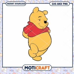 Cheerful Bear Character SVG Instant Download Graphics