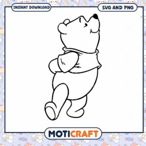 Cheerful Bear Character SVG for Crafting Projects Download