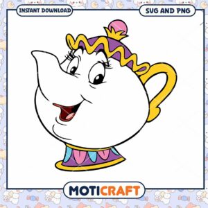 Charming Teapot Character SVG Instant Download for Crafts