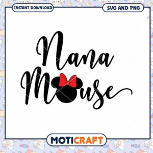 Charming Nana Mouse SVG Design for Crafting Projects