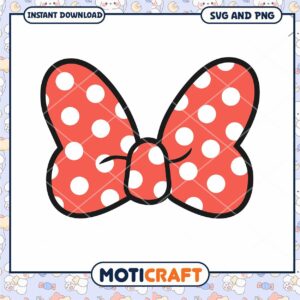 Charming Polka Dot Bow SVG for Craft Projects and Design