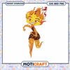 Charming Flame Girl Character SVG Instant Download Art