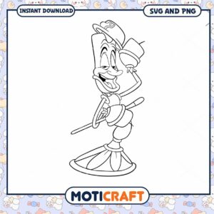 Charming Dancing Candle Character SVG for Instant Download