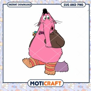 Charming Elephant Character SVG and PNG Download Design