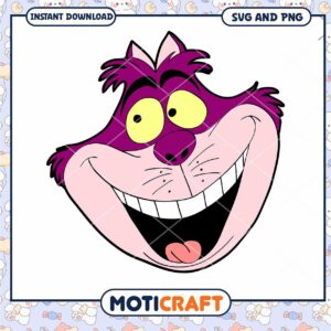 Charming Cheshire Cat SVG Instant Download for Crafts