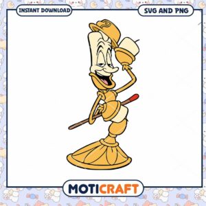 Charming Candle Character SVG Instant Download Design