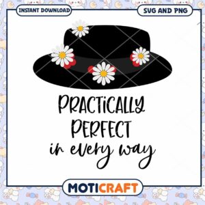 Charming Black Hat Design with Daisies SVG Download