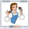 Charming Belle SVG Design with Rose for Instant Download