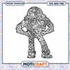 Zentangle Buzz Lightyear SVG PNG