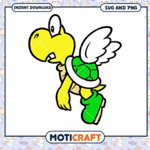 Yellow Flying Koopa Troopa Clipart Download, SVG and PNG Files
