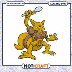 Yellow character with spoon design, perfect for fun projects