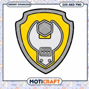 Wrench Shield Icon Design for Printing, Instant Download SVG PNG