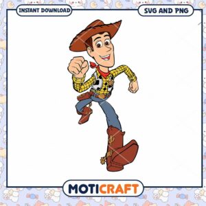 Woody SVG PNG Toy Story Running Cowboy