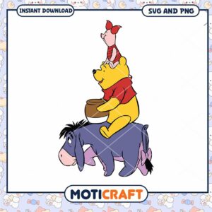 Winnie the Pooh friends download, enjoy SVG and PNG designs