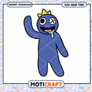 Waving Blue King SVG Cut File