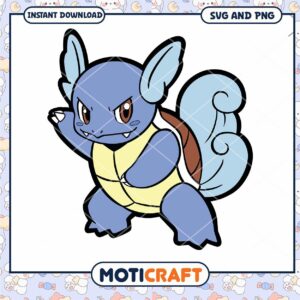 Wartortle SVG PNG Instant Download