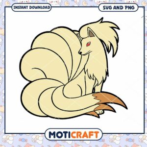 Vulpix Illustration for Download, Cute Anime Style PNG and SVG