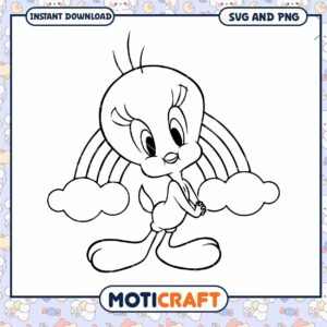 Tweety Bird SVG Coloring Page