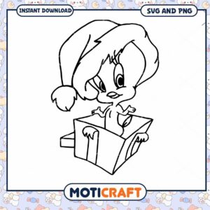 Tweety Bird Christmas SVG PNG