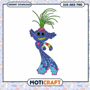 Trolls World Tour Tech Troll SVG PNG