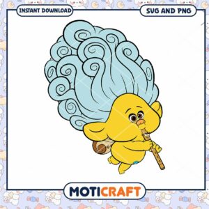 Trolls Flute Player SVG PNG Instant Download