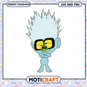 Troll character design for SVG and PNG downloads, fun and playful