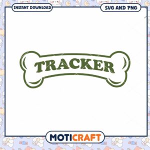 Tracker Dog Bone SVG PNG Cut File