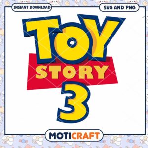 Toy Story 3 SVG PNG Instant Download