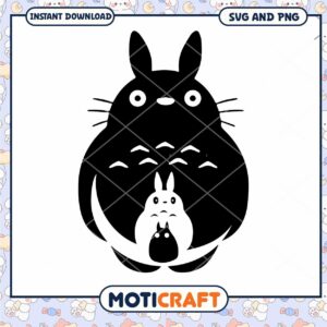 Totoro Family SVG Cut File Instant Download