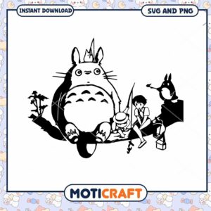 Totoro Fishing SVG Cut File