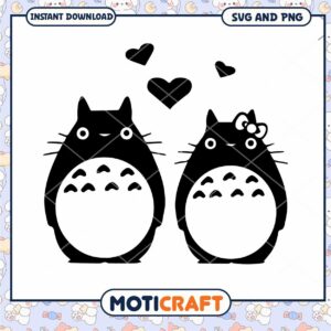 Totoro Couple SVG PNG Cut File