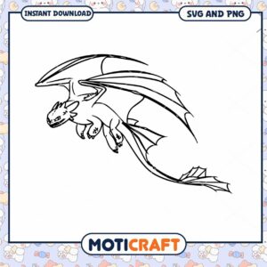 Toothless Dragon SVG Cut File