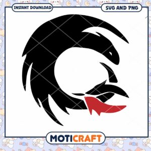 Toothless Dragon SVG & PNG Instant Download