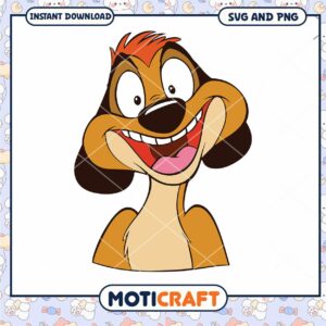 Timon SVG, PNG Download Cute Meerkat Illustration