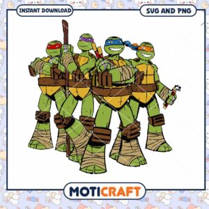 Teenage Mutant Ninja Turtles, instant download SVG and PNG files