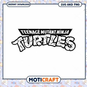Teenage Mutant Ninja Turtles logo design, perfect for crafts and decor
