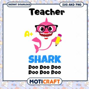 Teacher Shark Character Design for Kids, Fun and Creative Download