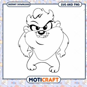 Tasmanian Devil SVG Coloring Page