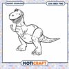 T-Rex Coloring Page for Kids, Instant Download SVG and PNG Files 2 T Rex Coloring Page for Kids, Instant Download SVG and PNG Files