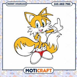 Tails Character PNG Download, Perfect for Craft Projects and Decor